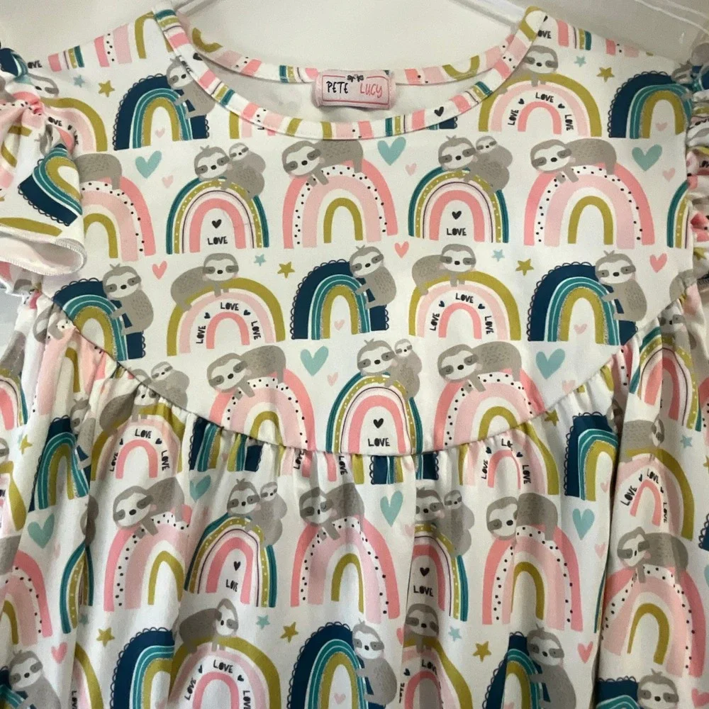 Pete + Lucy Dress Bundle‎ Girls 10/12 Fox Cactus Rainbow Unicorn Kitty Cat